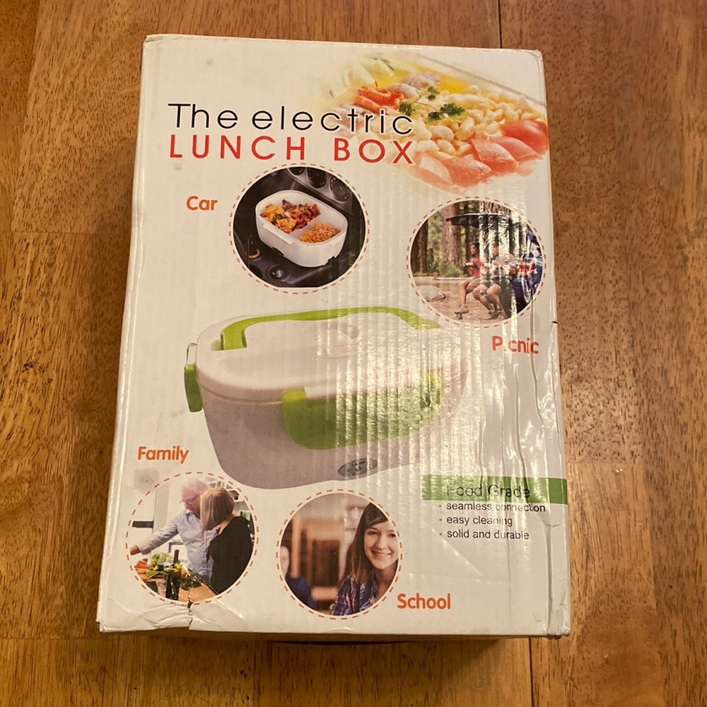 The Electric Lunch Box new in box, blue and white with cord and instructions